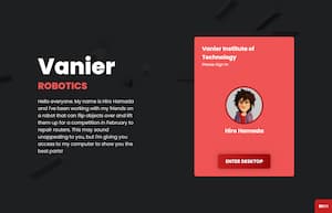 Vanier robotics 2023 website